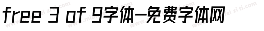 free 3 of 9字体字体转换